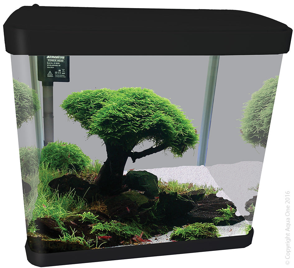 Aqua One Lifestyle 29 Complete Glass Aquarium 39cm 29L Gloss Black