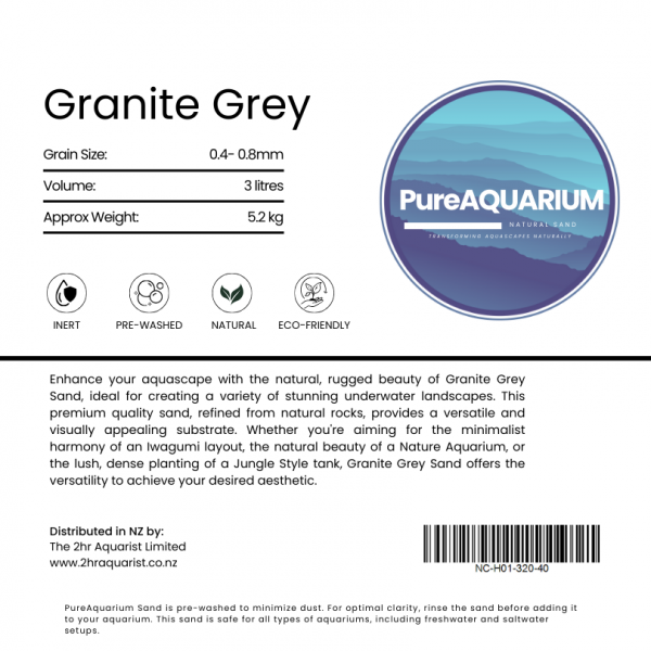 PureAquarium Sand – Granite Grey