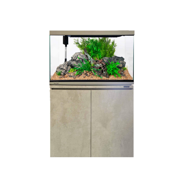 LifeStyle Classic 125 Complete Glass Aquarium 80cm 125L Satin Grey