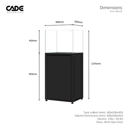 CADE River 600 S2 Aquarium (135L)