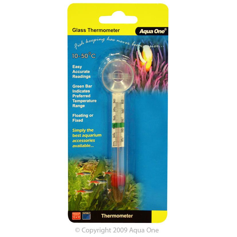 Aqua One Glass Thermometer