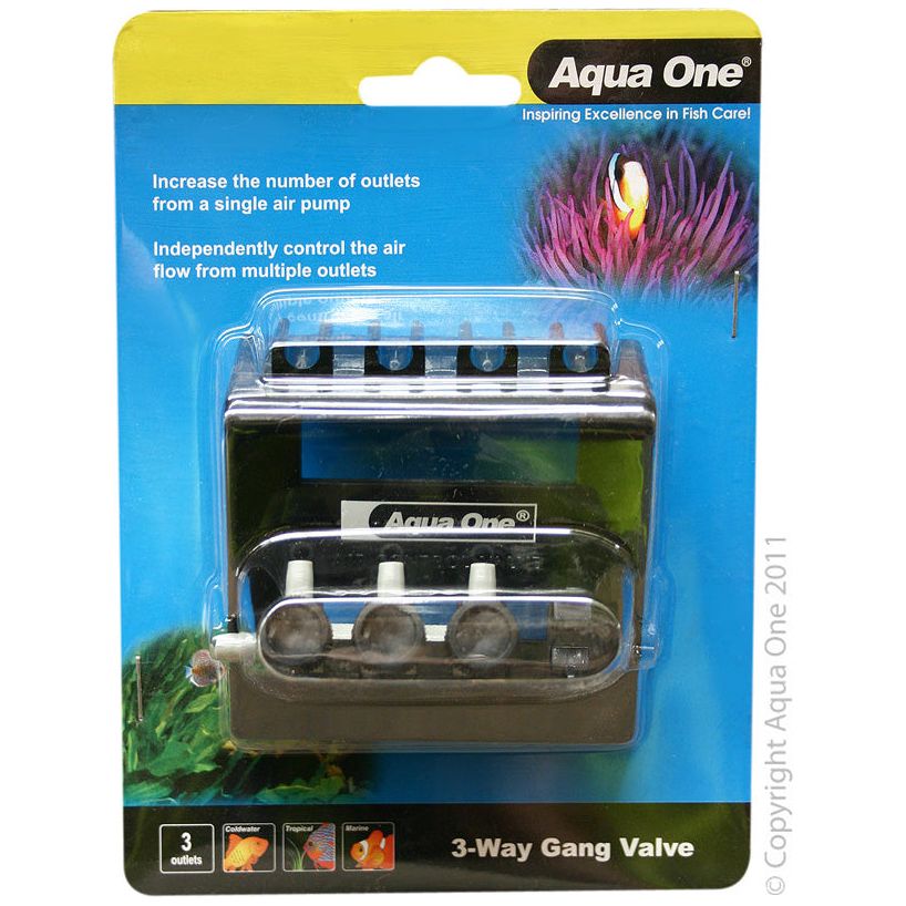 Aqua One Gangvalve 3 Way with Hanger