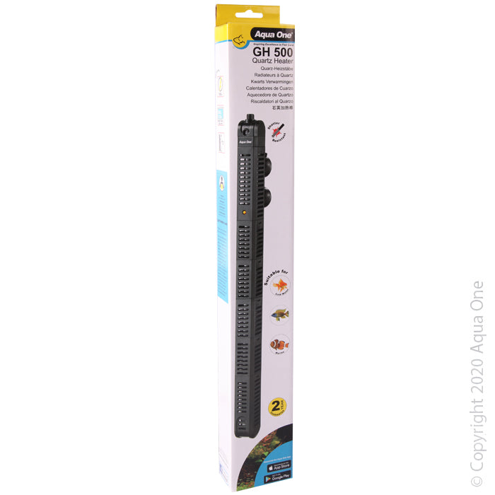 AquaOne 500w GH 500 Quartz Glass Heater