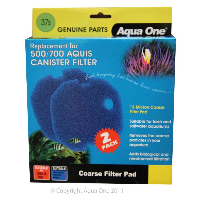 Aqua One Sponge Pad - Blue (15ppi) - 500/700 Aquis (2pk)