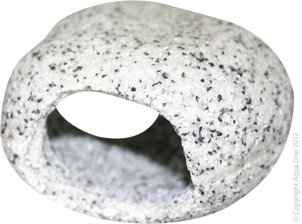 Aqua One Round Cave Ornament (Marble)