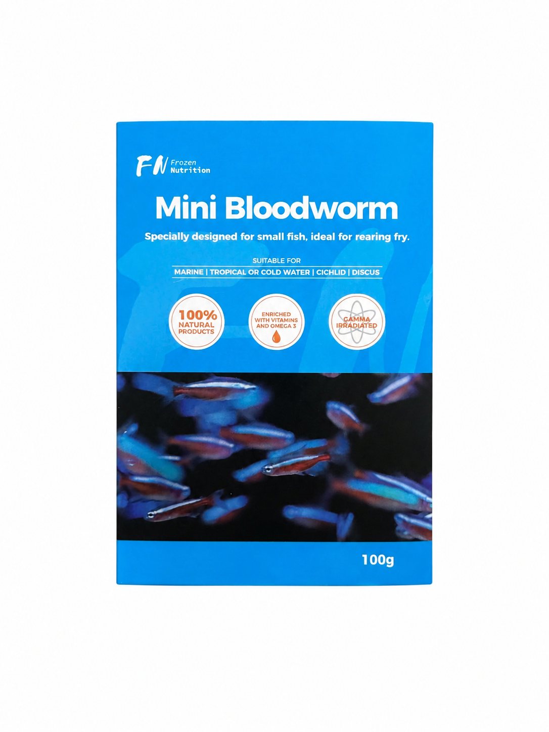 Frozen Nutrition Mini Bloodworm - 100g