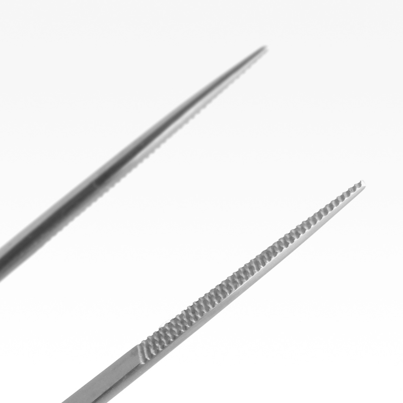 Curved Needle Tip Forceps 25cm