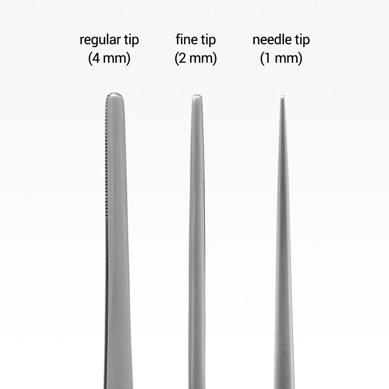 Curved Needle Tip Forceps 25cm