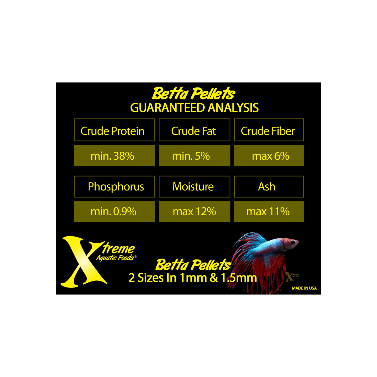 Xtreme Betta 1mm Pellet 71g