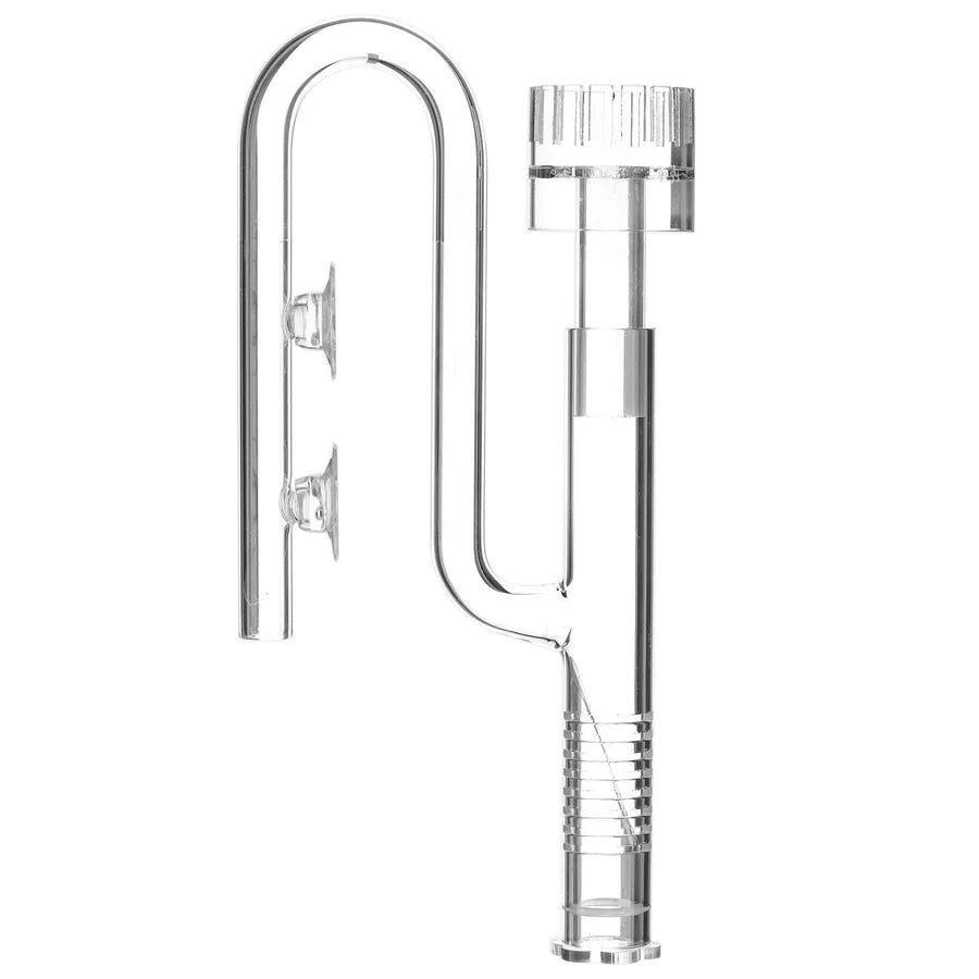 Aquarium Glass External Filter Inlet Pipe with Integrated Surface Skimmer