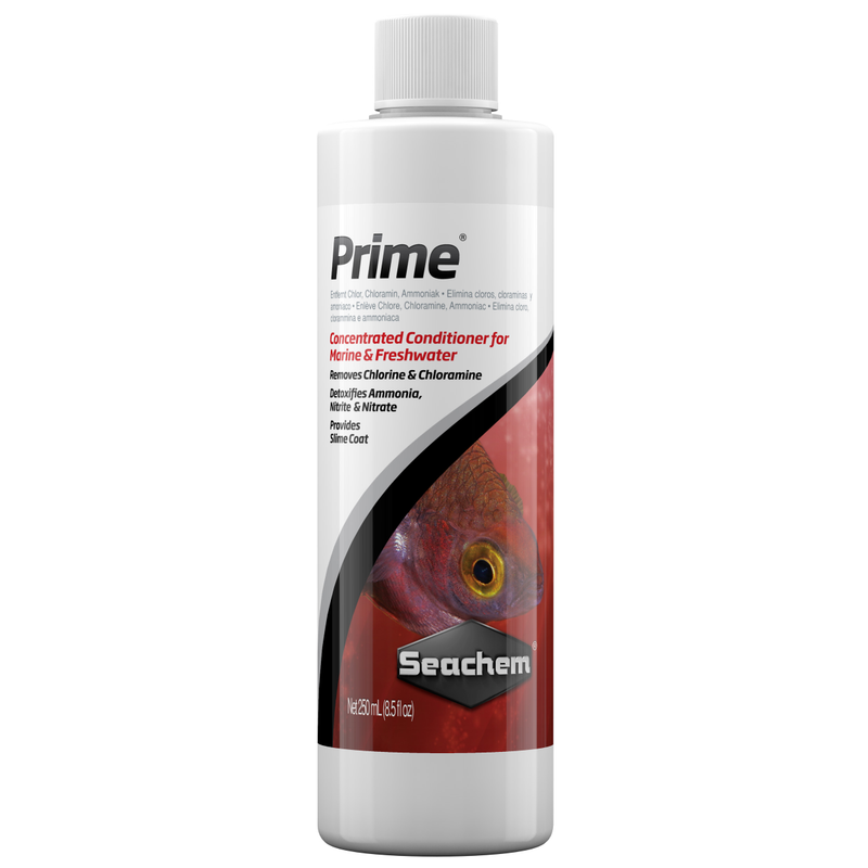 Seachem Prime 250 mL aquarium water conditioner bottle